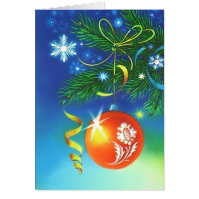 Red Flower Ornament Anpassningsbar Hälsning Card Hälsningskort (Framsidan)