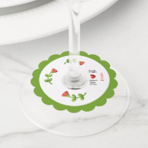 Red Flower - Party Drink Markers