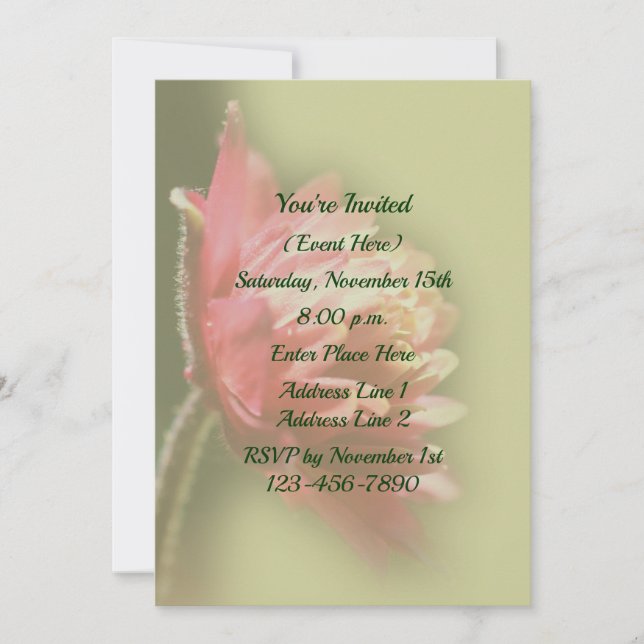 Red Flower Party Inbjudningar (Framsida)