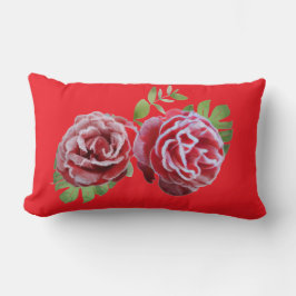 red flower pillow lumbarkudde