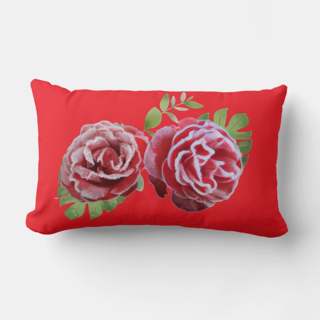 red flower pillow lumbarkudde (Framsida)