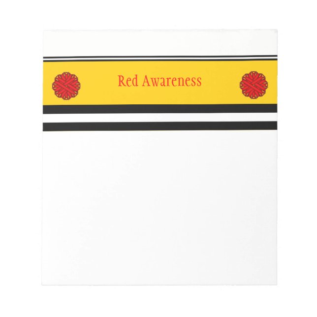 Red Flower Ribbon av Kenneth Yoncich Anteckningsblock (Framsida)