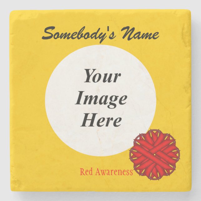 Red Flower Ribbon av Kenneth Yoncich Stenunderlägg (Framsidan)