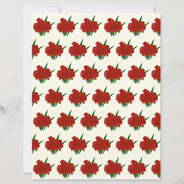 Red Flower Scrapbook Paper (Framsida)