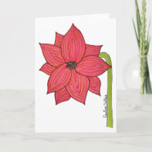 Red Flower with white background blank