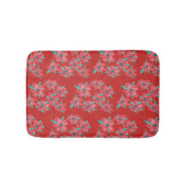 Red Flowered Bathmat Badrumsmatta