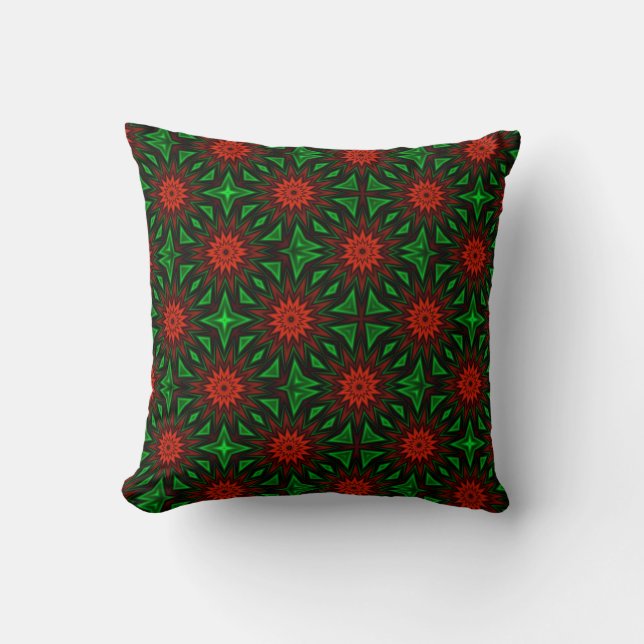 Red Flowers American MoJo Pillow Kudde (Framsida)
