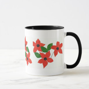 Red Flowers Coffee Mugg - Flower Power