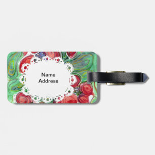 Red Flowers Fantasy Bagagebricka