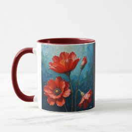 Red Flowers Joy Mugg