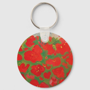 Red Flowers Keychain Nyckelring