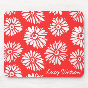Red Flowers Mousepad Musmatta
