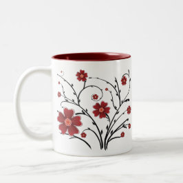 Red Flowers Mugg