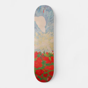 Red Flowers Skateboard Bräda 20,5 Cm