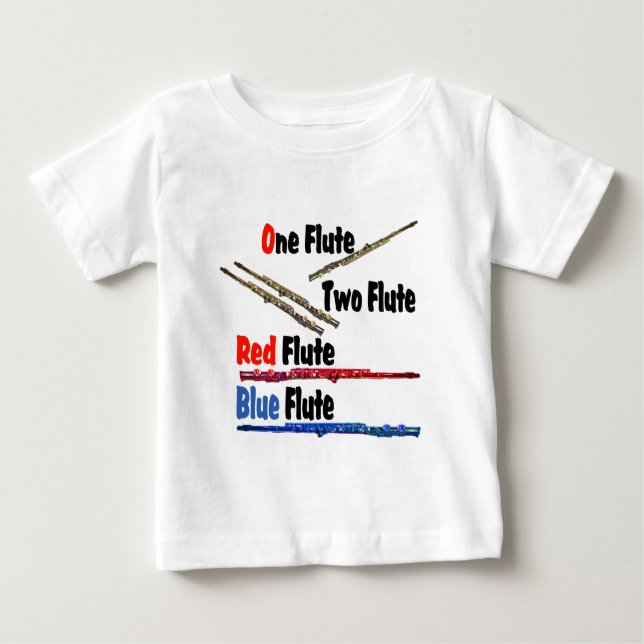 Red Flute Blue Flute Tee (Framsida)