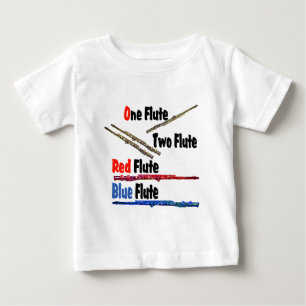 Red Flute Blue Flute Tee Shirt