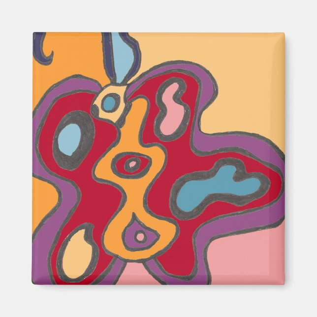 Red Flutterfly Magnet (Framsidan)
