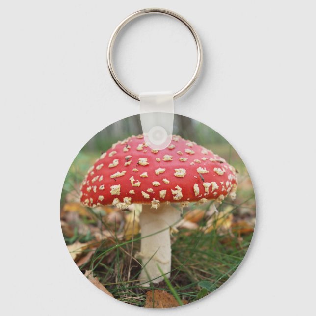 Red Fly Agaric-nyckelkedja Nyckelring (Framsida)