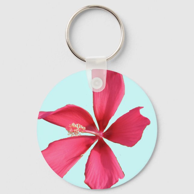 Red Flyer Hibiscus Nyckelring (Framsida)