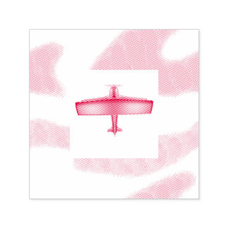 Red Flygplan Aviation Himmel Self Inking Rubber Fr Självfärgande Stämpel