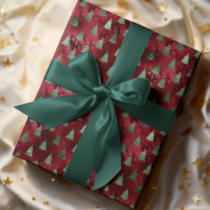 Red Foil Se Glitter Julgran Glam Presentpapper