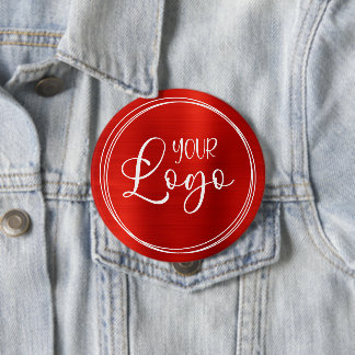 Red Foil Your Business Logotyp Huge Knapp