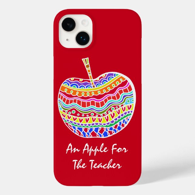 Red Folk Art Apple Teacher's (Baksida)
