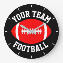 Red Football Anpassningsbar Team Namn & Background