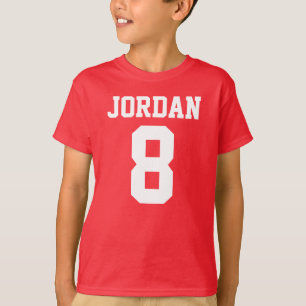 Red Football Jersey - Idrottsteme Födelsedagsfest T Shirt