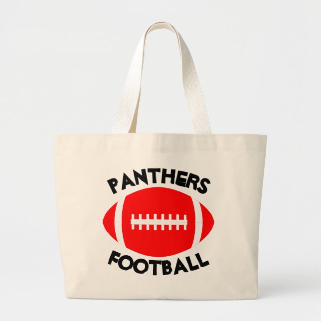 Red Football Mamma Anpassningsbar Team Namn eller  Jumbo Tygkasse (Framsidan)