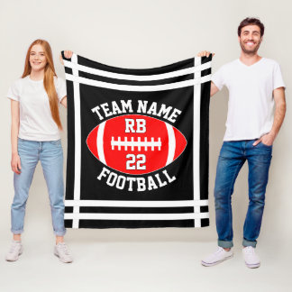 Red Football Team Namn Player Position och nummer Fleecefilt