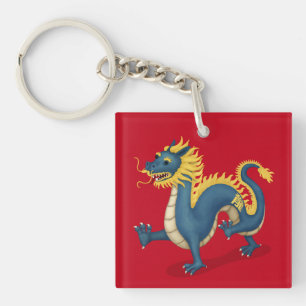 Red för kinesiska Zodiac-draken Cute Astrology-tec