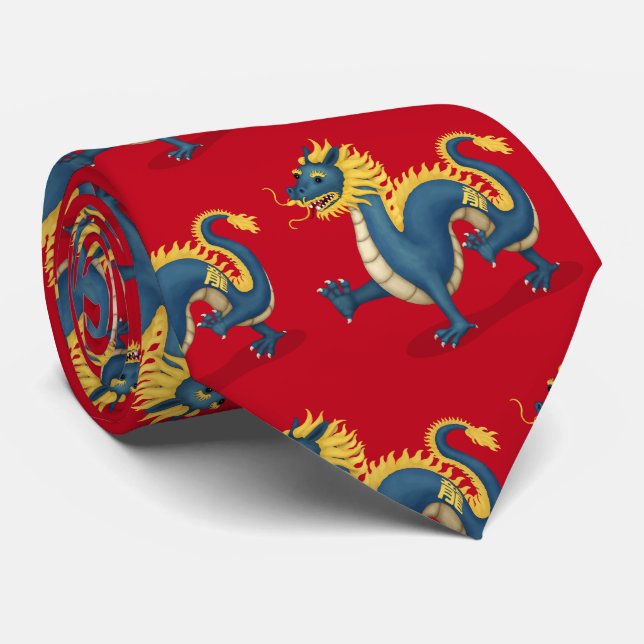 Red för kinesiska Zodiac-draken Cute Astrology-tec Slips (Rullad)