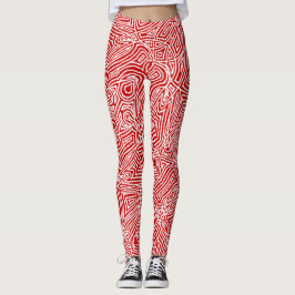 Red för skriptutskrifter leggings