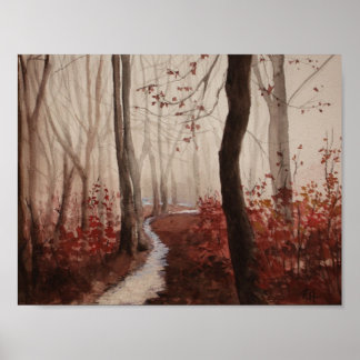 Red Forest Poster