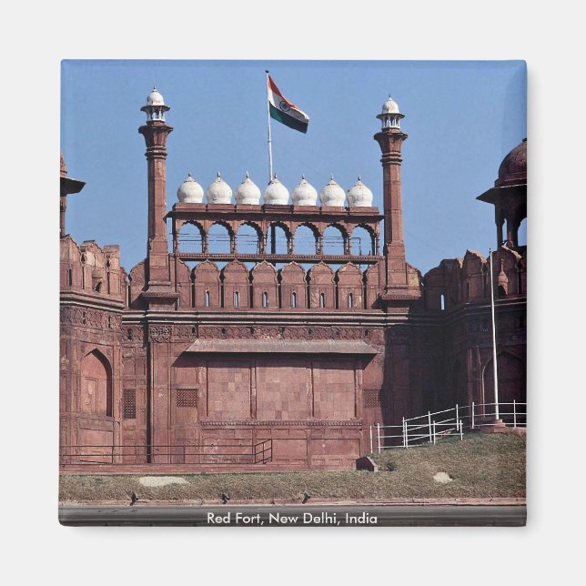 Red Fort, New Delhi, Indien Magnet (Framsidan)