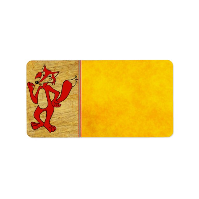 Red Fox-adressetikett Adressetikett (Framsidan)