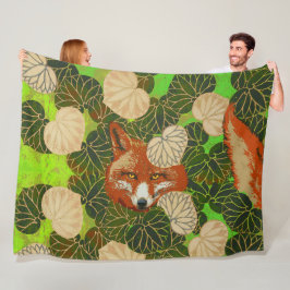 RED FOX BLAND GRÖNTEN LÖV OCH FOLIAGE FLEECEFILT