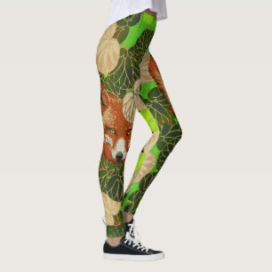 RED FOX BLAND GRÖNTEN LÖV OCH FOLIAGE LEGGINGS
