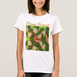 RED FOX BLAND GRÖNTEN LÖV OCH FOLIAGE T SHIRT