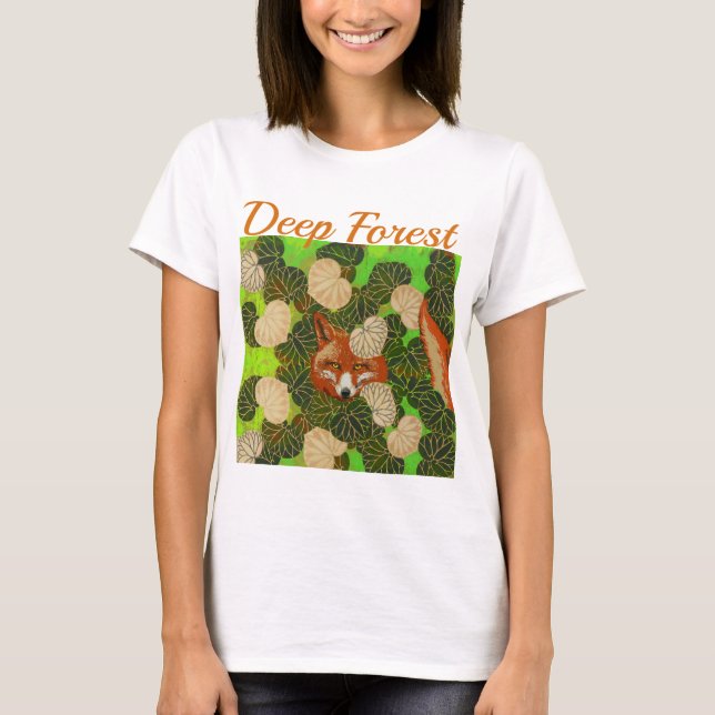RED FOX BLAND GRÖNTEN LÖV OCH FOLIAGE T SHIRT (Framsida)