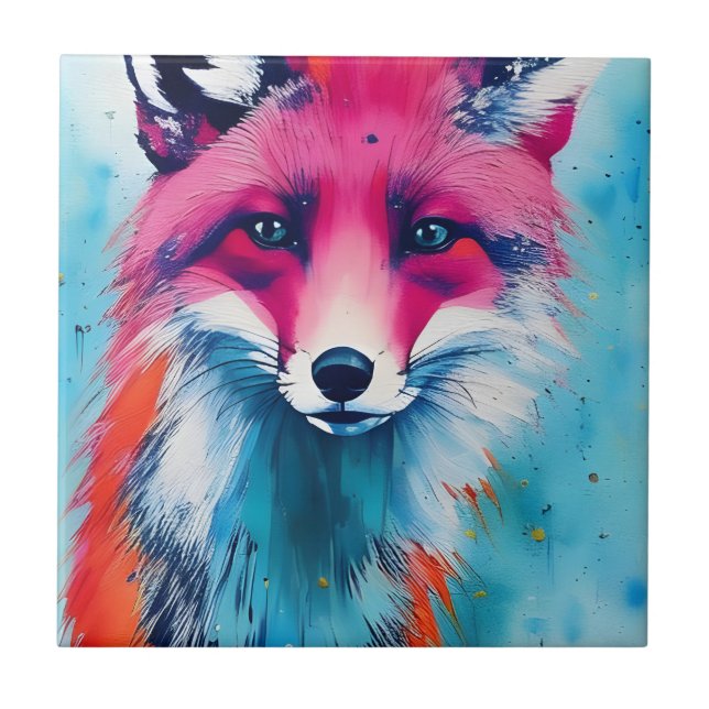 Red Fox Ceramic Tile Kakelplatta (Framsidan)