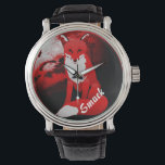 Red Fox Design Personlig Unisex Wrist Watch Armbandsur<br><div class="desc">Red Fox planet designer personlig Wrist Watch för barn,  kvinnor och manar.</div>