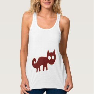 Red Fox eller Cat Nazca Linjer Linne Med Racerback