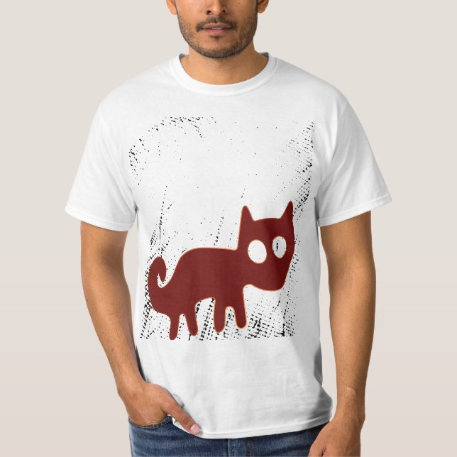 Red Fox eller Nazca Linjer Fox eller Cat T Shirt (Framsida)