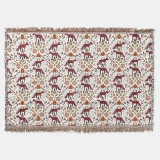 Red Fox FolkArt Throw Blanket - Högre startdekor Filt