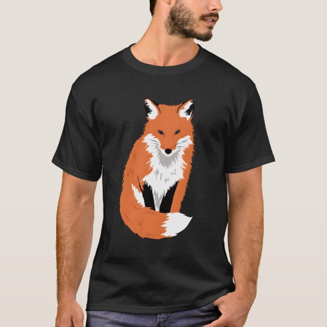 Red Fox Forest Animal T Shirt (Framsida)
