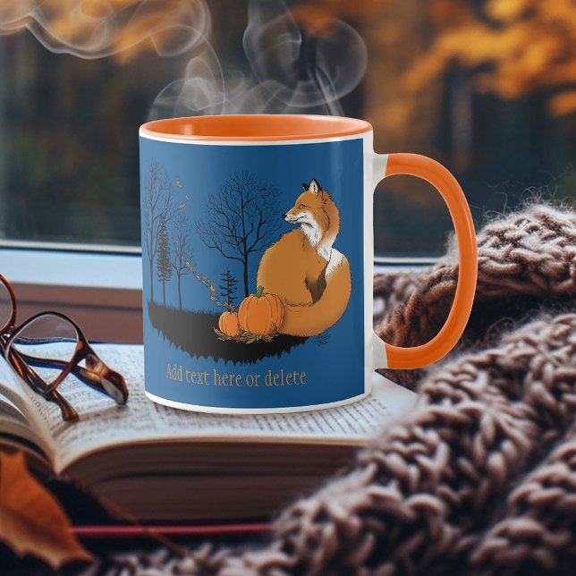 Red Fox Forest Pumpkins Mugg (Skapare uppladdad)