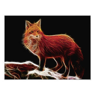 Red Fox Fractal Fototryck