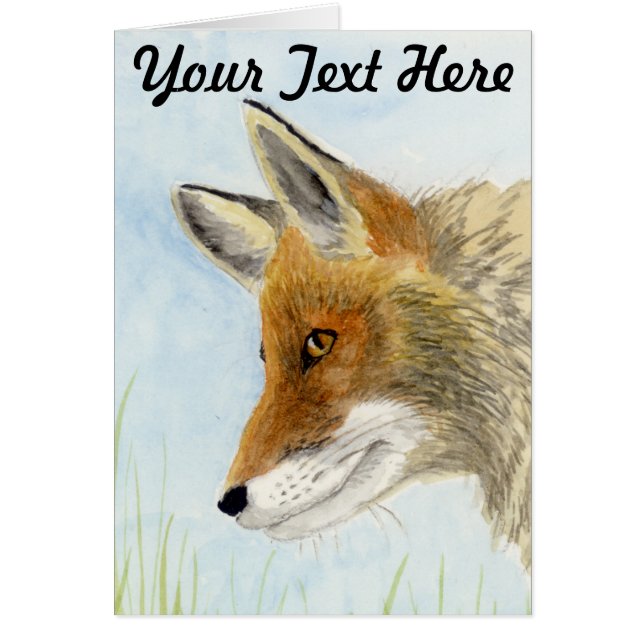 Red Fox Hälsningskort (Framsidan)
